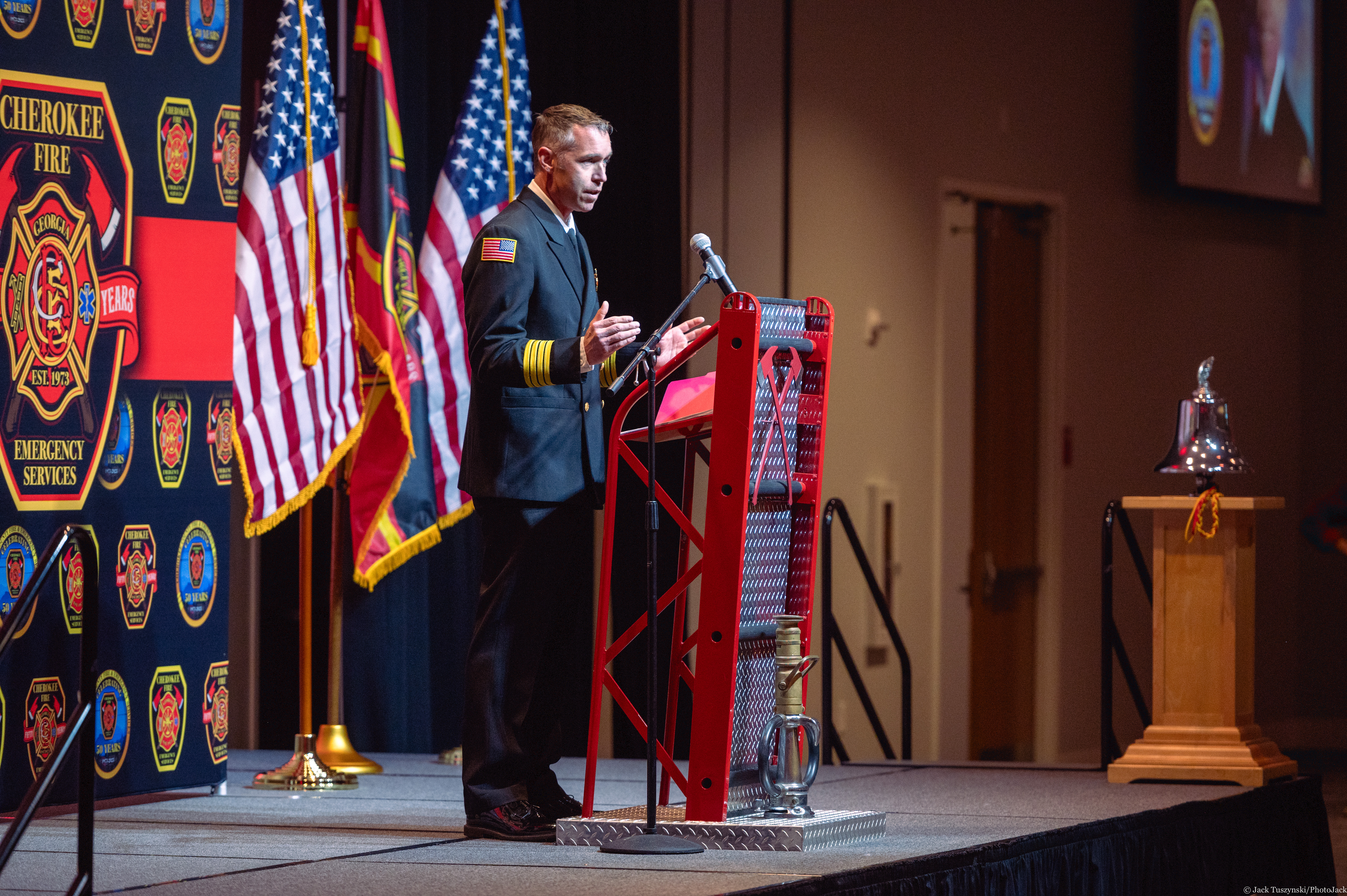 Chief Kevin Lanier speaking at a recent event.